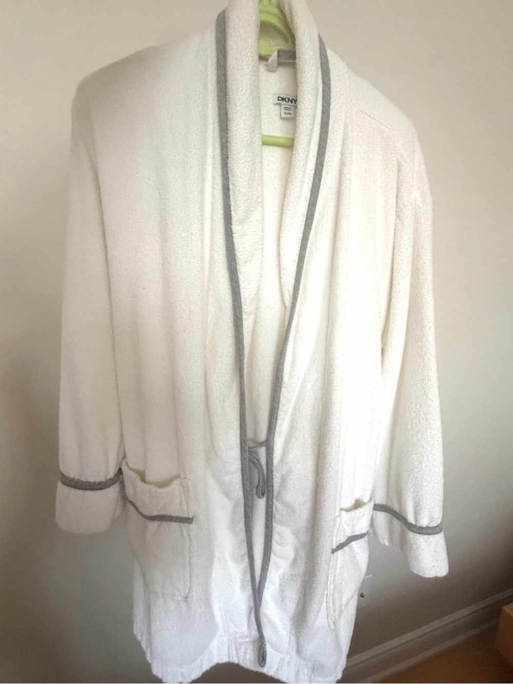 S/M DKNY Robe Terry 100% cotton knee-length